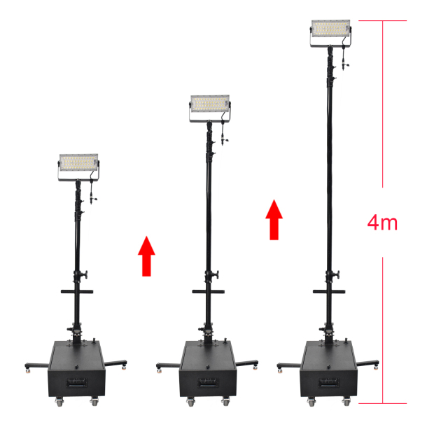 Portable telescopic led flood lighting tower trailer mobile 4m outdoor light tower working light
