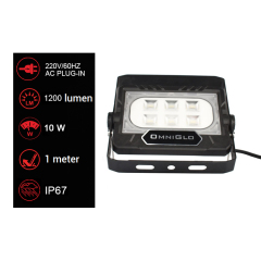LED Work Light 1200 Lumen Corded Work Lamp with Retractable Metal Stand