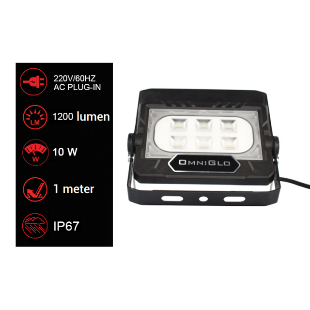 LED Work Light 1200 Lumen Corded Work Lamp with Retractable Metal Stand