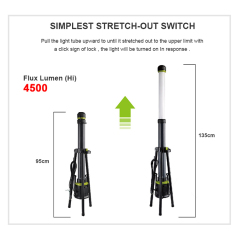 360 Degree 4500 lumen LED Tripod Work Light IP54 High strength waterproof Outdoor Portable