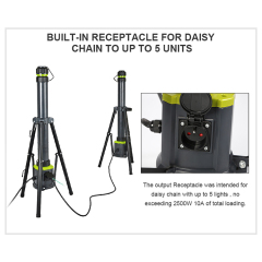 360 Degree 4500 lumen LED Tripod Work Light IP54 High strength waterproof Outdoor Portable