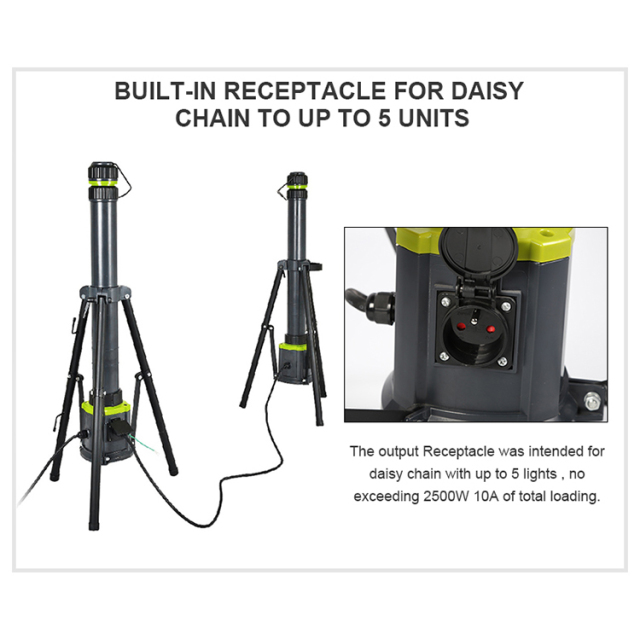 360 Degree 4500 lumen LED Tripod Work Light IP54 High strength waterproof Outdoor Portable