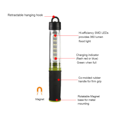 Outdoor Rechargeable Cob Led Work Light Magnet base