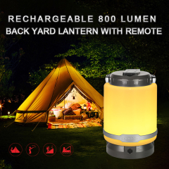 USB rechargeable outdoor led camping lantern lamp back yard camping light with remote