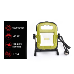 Portable construction job site light heavy duty lighting telescopic light site removable black tripod worklight