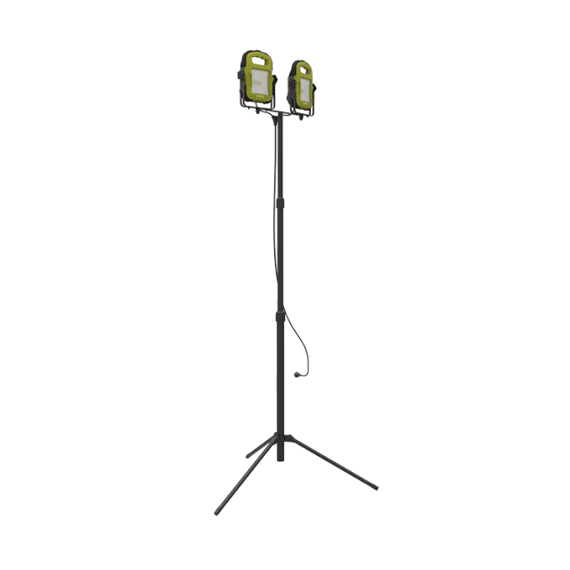 Portable construction job site light heavy duty lighting telescopic light site removable black tripod worklight