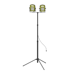 Portable construction job site light heavy duty lighting telescopic light site removable black tripod worklight