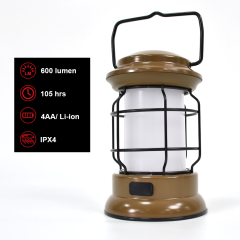 Outdoor Camping Lamp Dual Power Explorer Lantern Portable  Rechargeable Camping Lantern