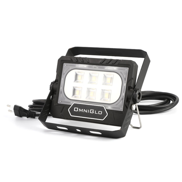 LED Work Light 1200 Lumen Corded Work Lamp with Retractable Metal Stand