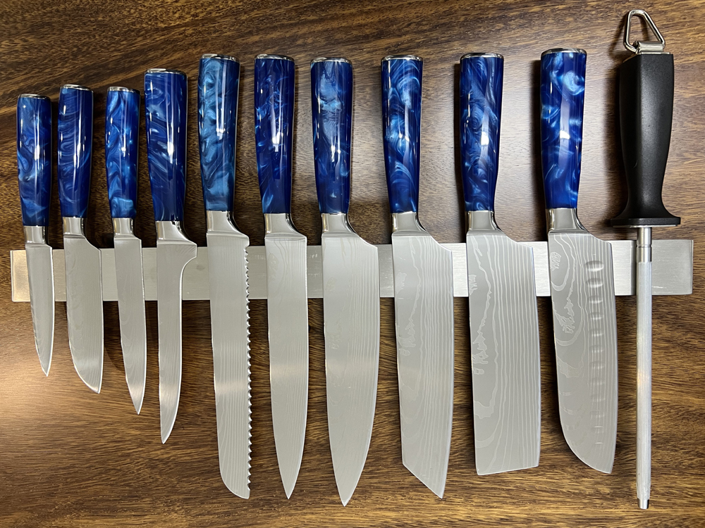 6~12PC Blue Japanese Knife Sets