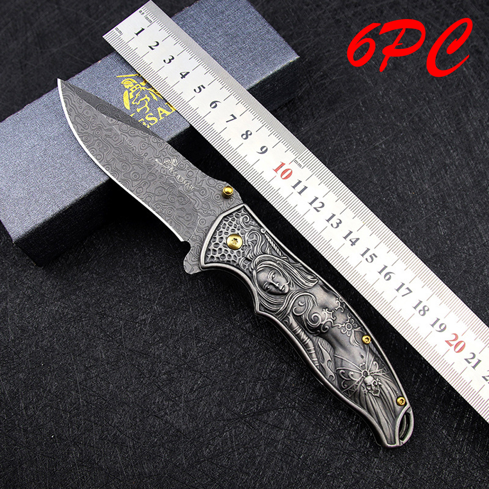 SMKD009-V Lionwolves Spring Assisted Opening Outdoor Folding Knife Survival Tactical Knife Hunting Knife Pocket Knives