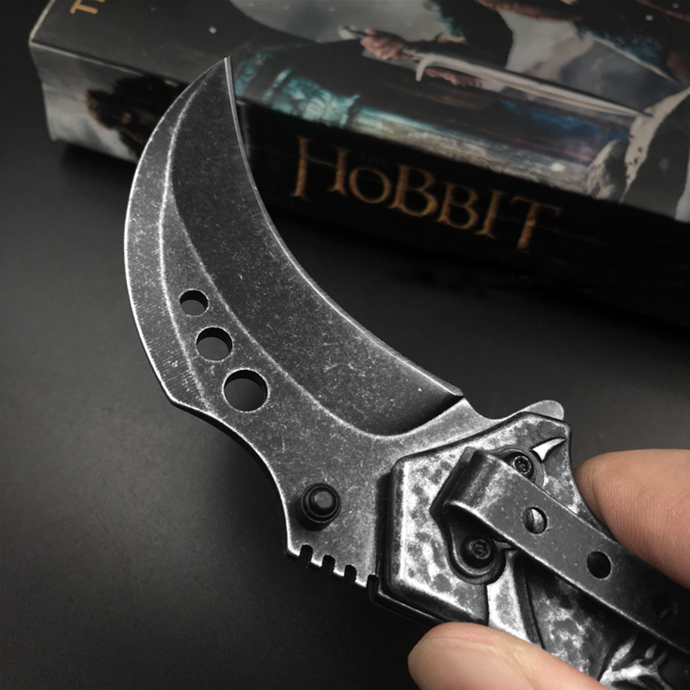 SMKD008 Lionwolves Spring Assisted Opening Outdoor Folding Knife Survival Tactical Knife Hunting Knife Pocket Knives