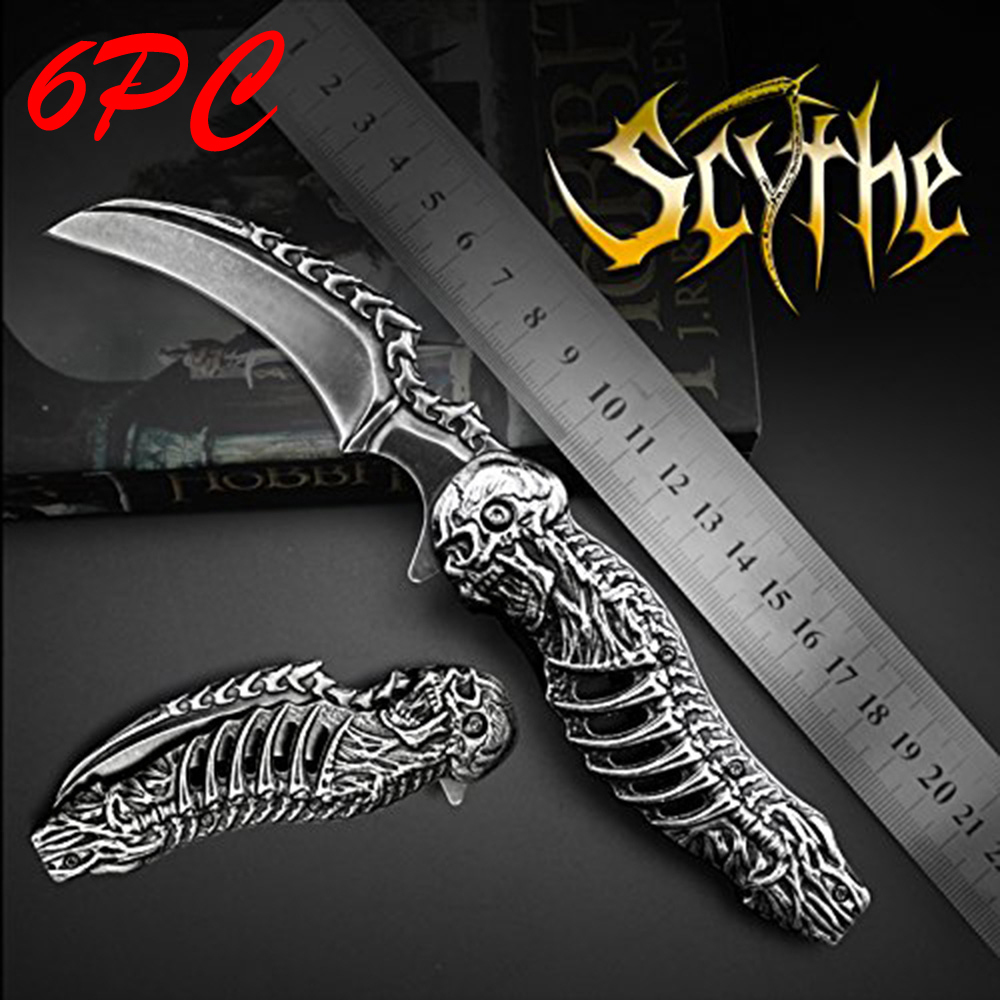 SMKD005 Lionwolves Spring Assisted Opening Outdoor Folding Knife Survival Tactical Knife Hunting Knife Pocket Knives