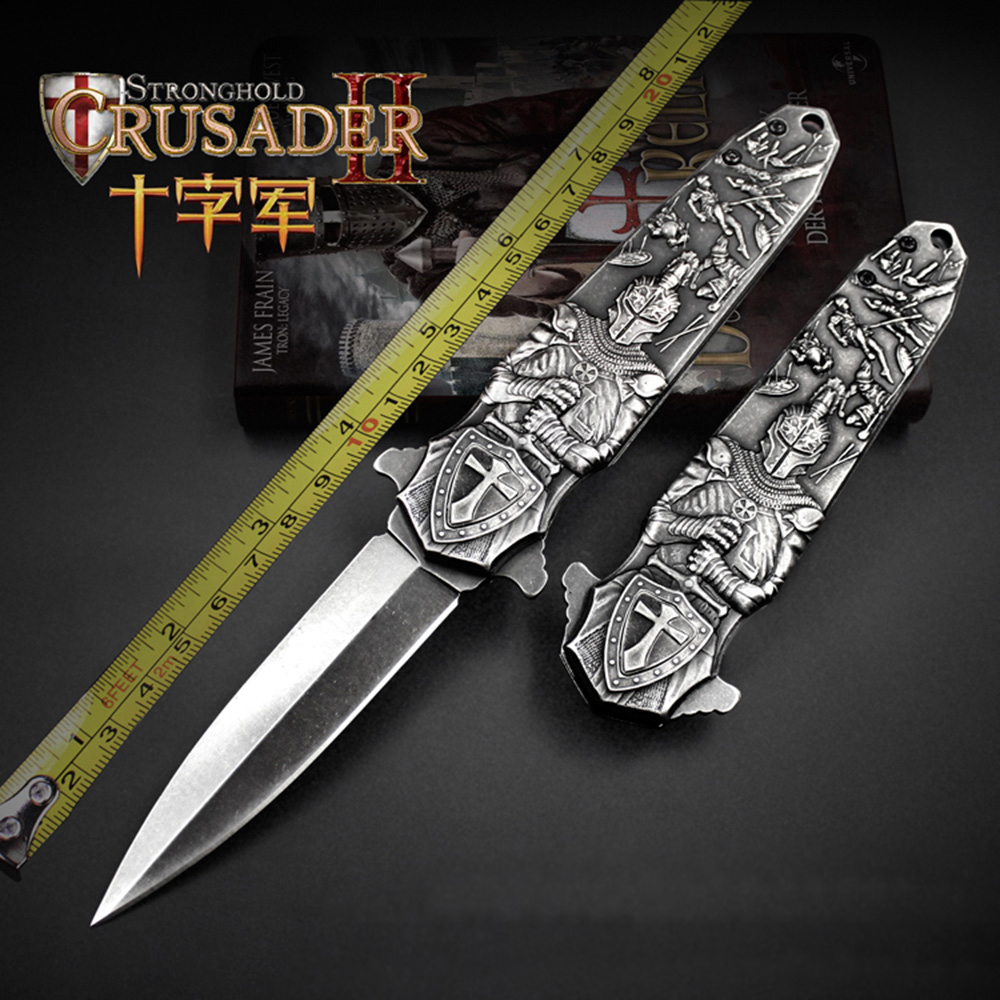 SMKD007 Lionwolves Spring Assisted Opening Outdoor Folding Knife Survival Tactical Knife Hunting Knife Pocket Knives With Sheath