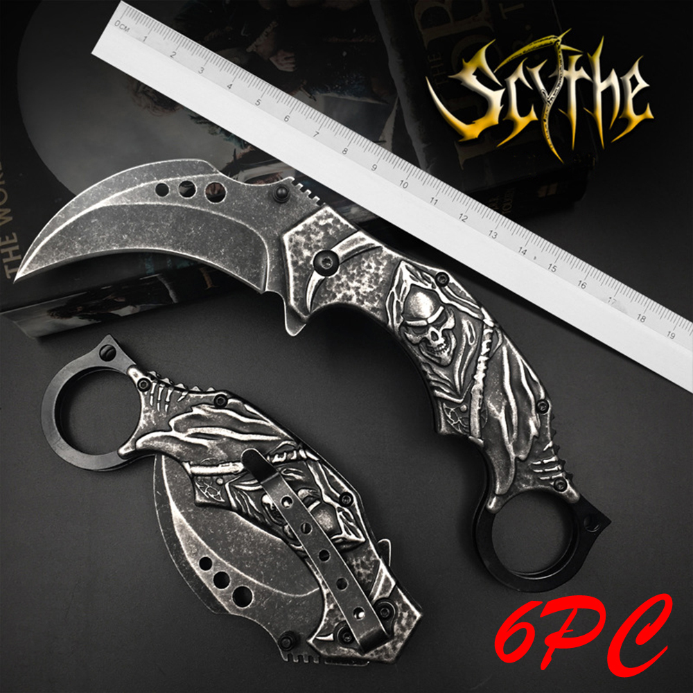 SMKD008 Lionwolves Spring Assisted Opening Outdoor Folding Knife Survival Tactical Knife Hunting Knife Pocket Knives