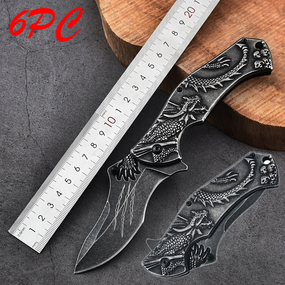 SMKD010 Lionwolves Spring Assisted Opening Outdoor Folding Knife Survival Tactical Knife Hunting Knife Pocket Knives