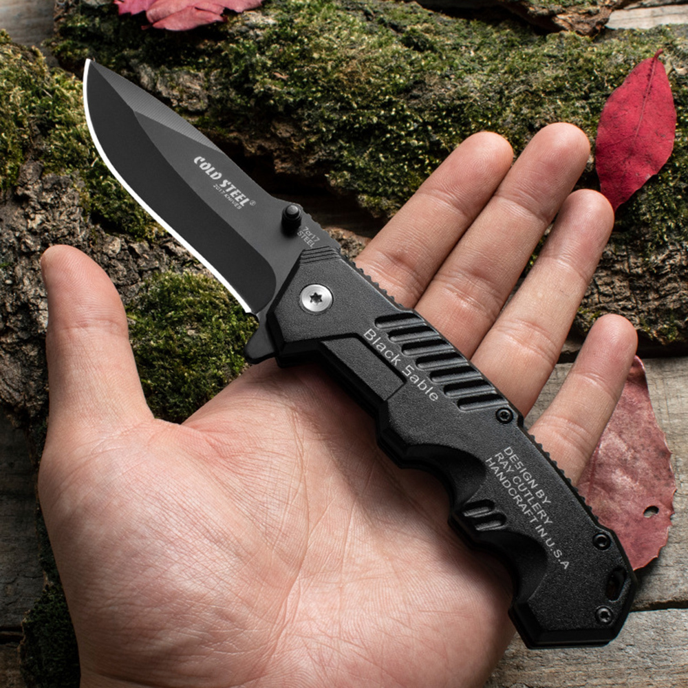 SMKD036 Lionwolves Spring Assisted Opening Outdoor Folding Knife Survival Tactical Knife Hunting Knife Pocket Knives