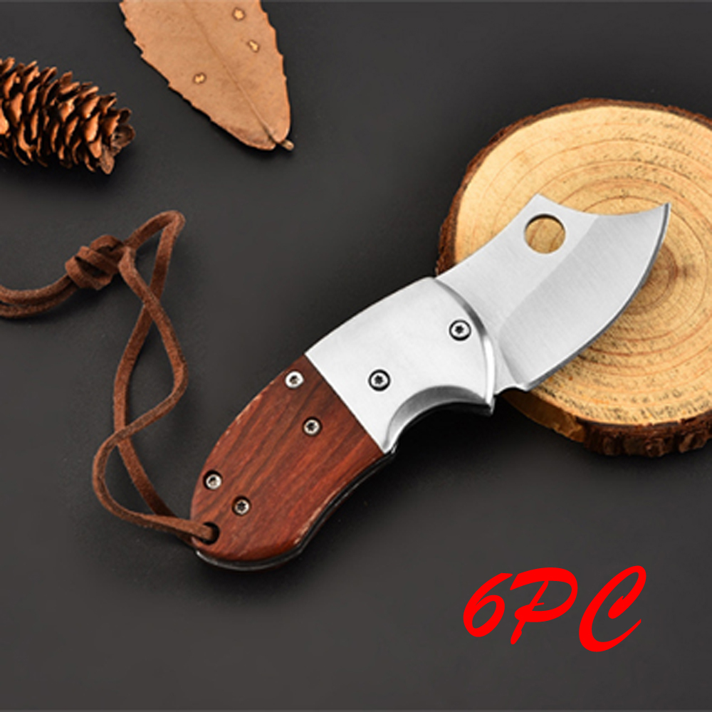 SMKD020 Lionwolves Ｗood handel Outdoor Folding Knife Survival Tactical Knife Hunting Knife Pocket Knives