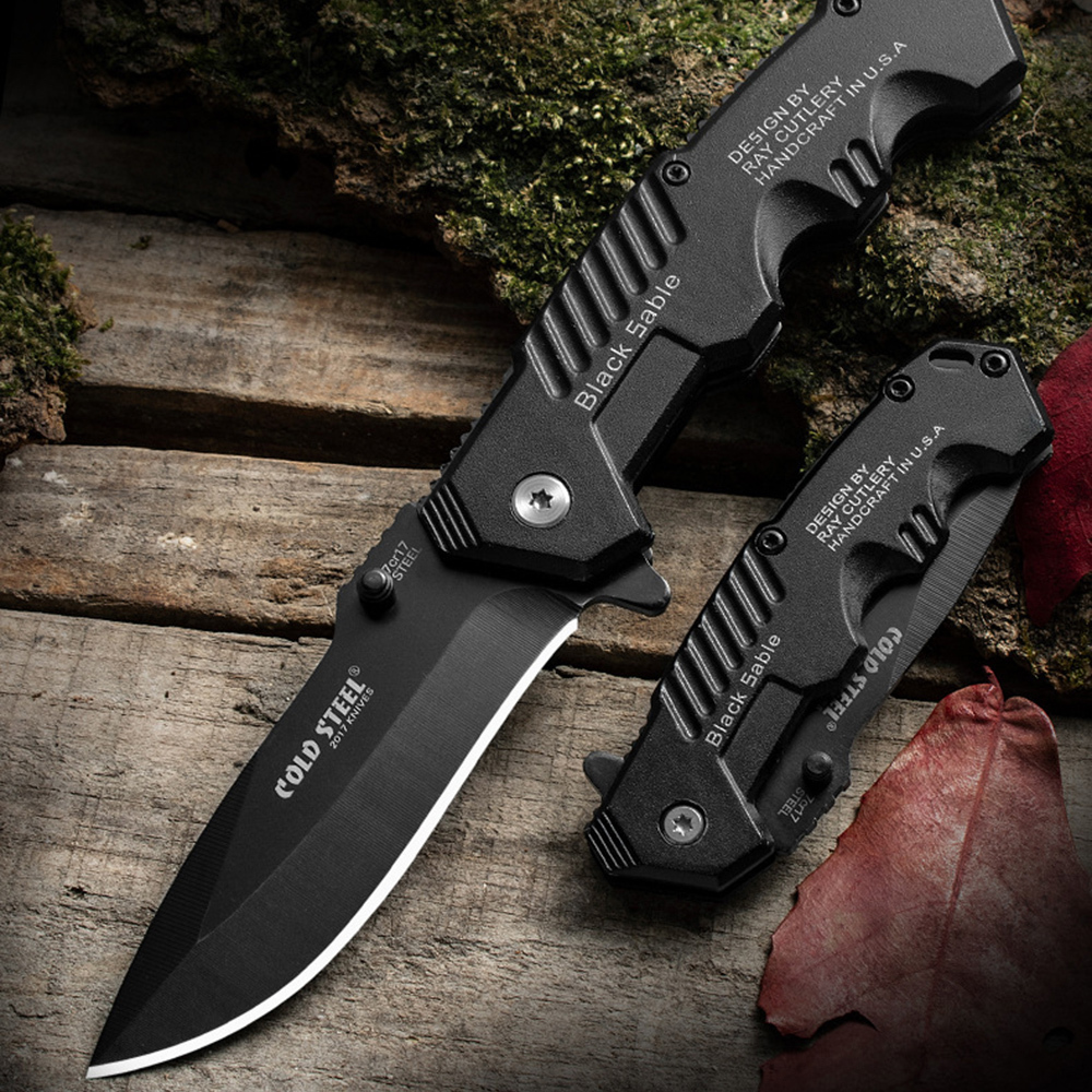 SMKD036 Lionwolves Spring Assisted Opening Outdoor Folding Knife Survival Tactical Knife Hunting Knife Pocket Knives