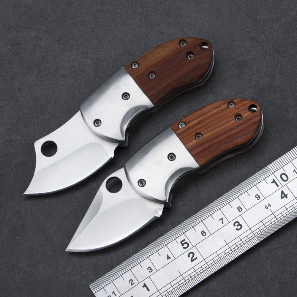 SMKD020 Lionwolves Ｗood handel Outdoor Folding Knife Survival Tactical Knife Hunting Knife Pocket Knives