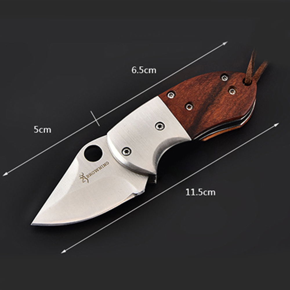 SMKD020 Lionwolves Ｗood handel Outdoor Folding Knife Survival Tactical Knife Hunting Knife Pocket Knives
