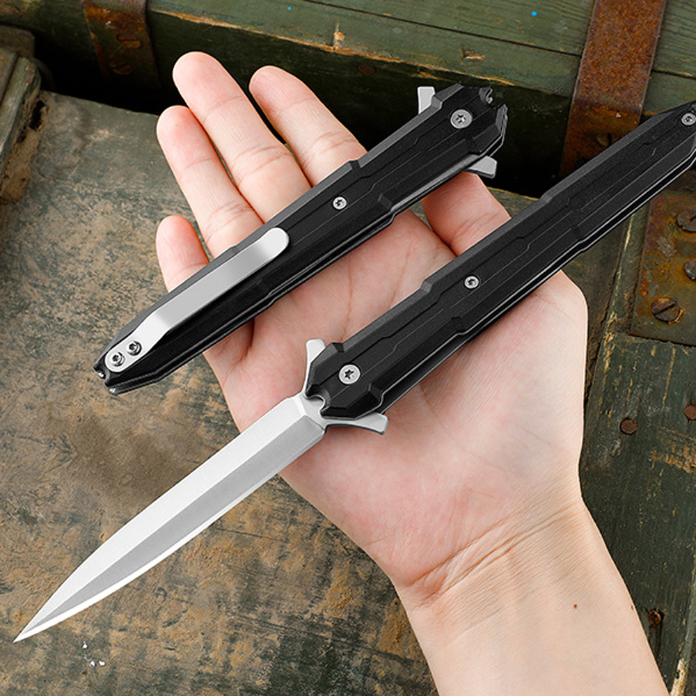 SMKD039 Lionwolves Spring Assisted Opening Outdoor Folding Knife Survival Tactical Knife Hunting Knife Pocket Knives