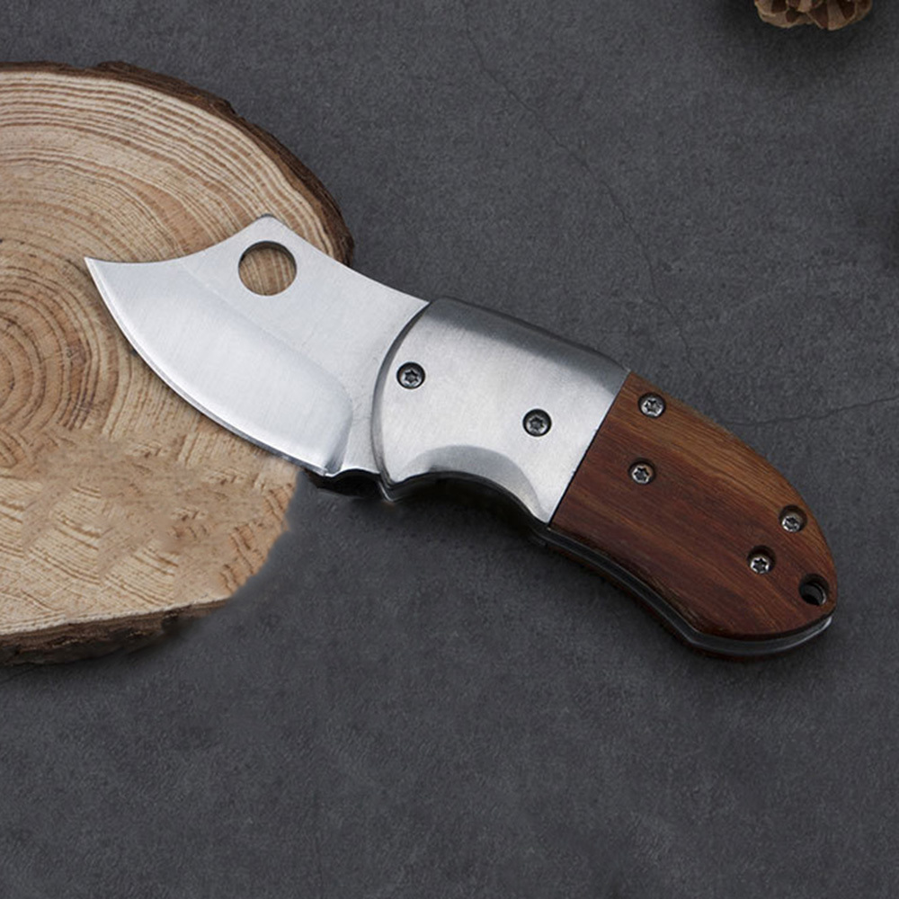 SMKD020 Lionwolves Ｗood handel Outdoor Folding Knife Survival Tactical Knife Hunting Knife Pocket Knives