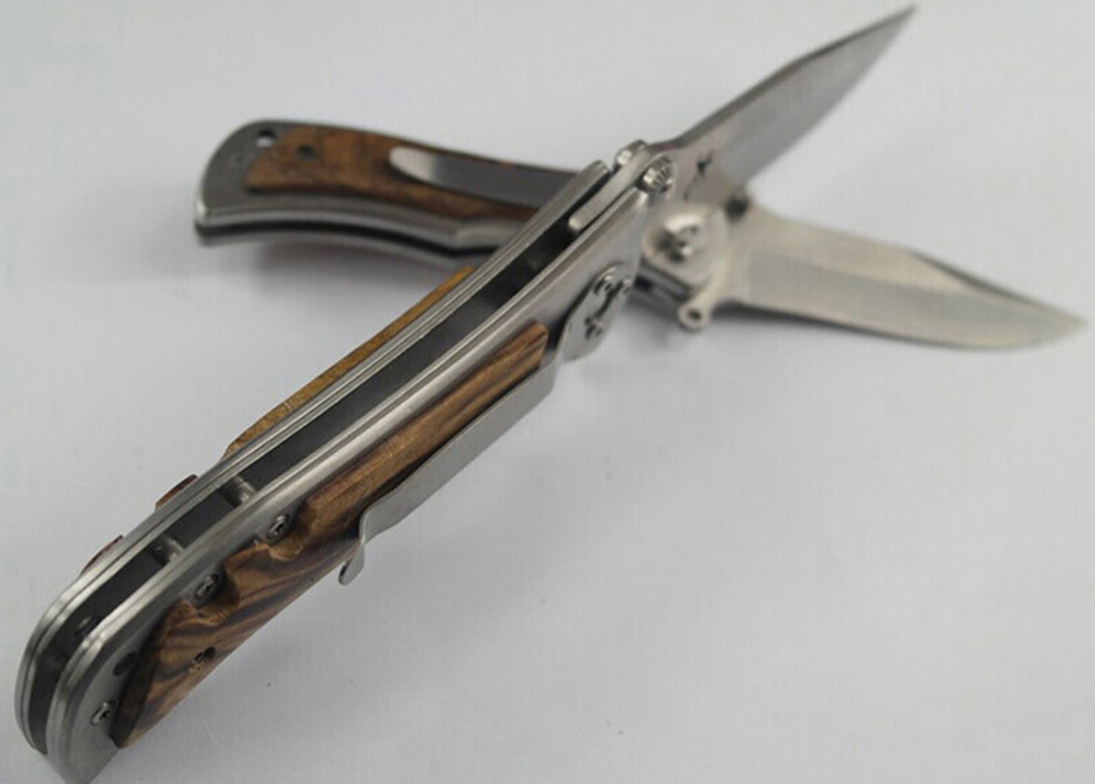 SMKD025-D Browning Ｗood handel Outdoor Folding Knife Survival Tactical Knife Hunting Knife Pocket Knives