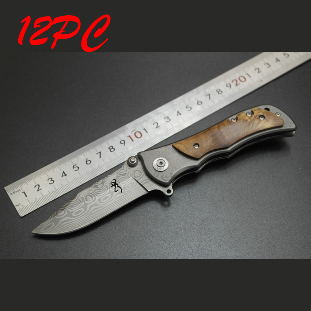 SMKD025-D Browning Ｗood handel Outdoor Folding Knife Survival Tactical Knife Hunting Knife Pocket Knives