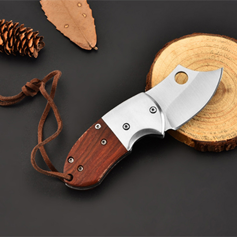 SMKD020 Lionwolves Ｗood handel Outdoor Folding Knife Survival Tactical Knife Hunting Knife Pocket Knives