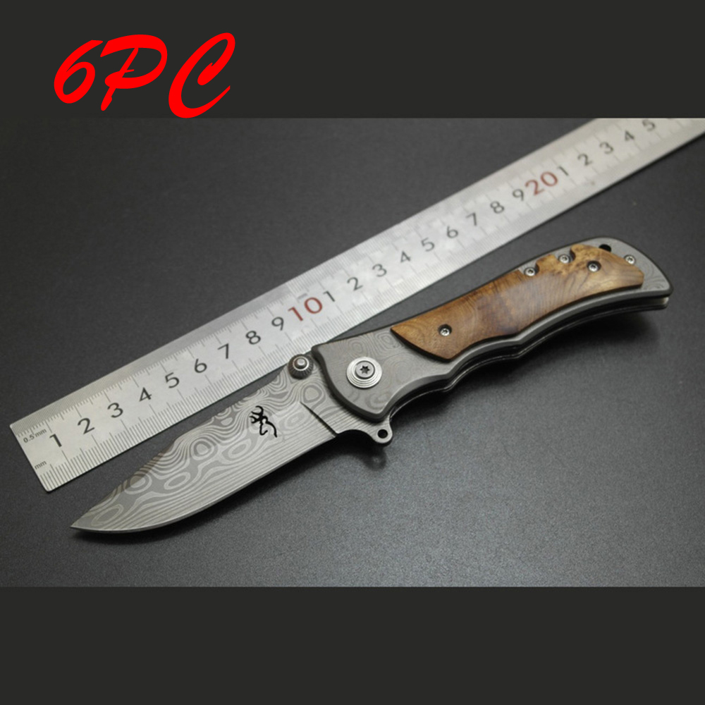 SMKD025-D Browning Ｗood handel Outdoor Folding Knife Survival Tactical Knife Hunting Knife Pocket Knives