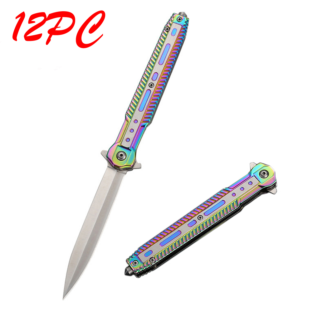 SMKD062 Lionwolves Spring Assisted Opening Outdoor Folding Knife Survival Tactical Knife Hunting Knife Pocket Knives