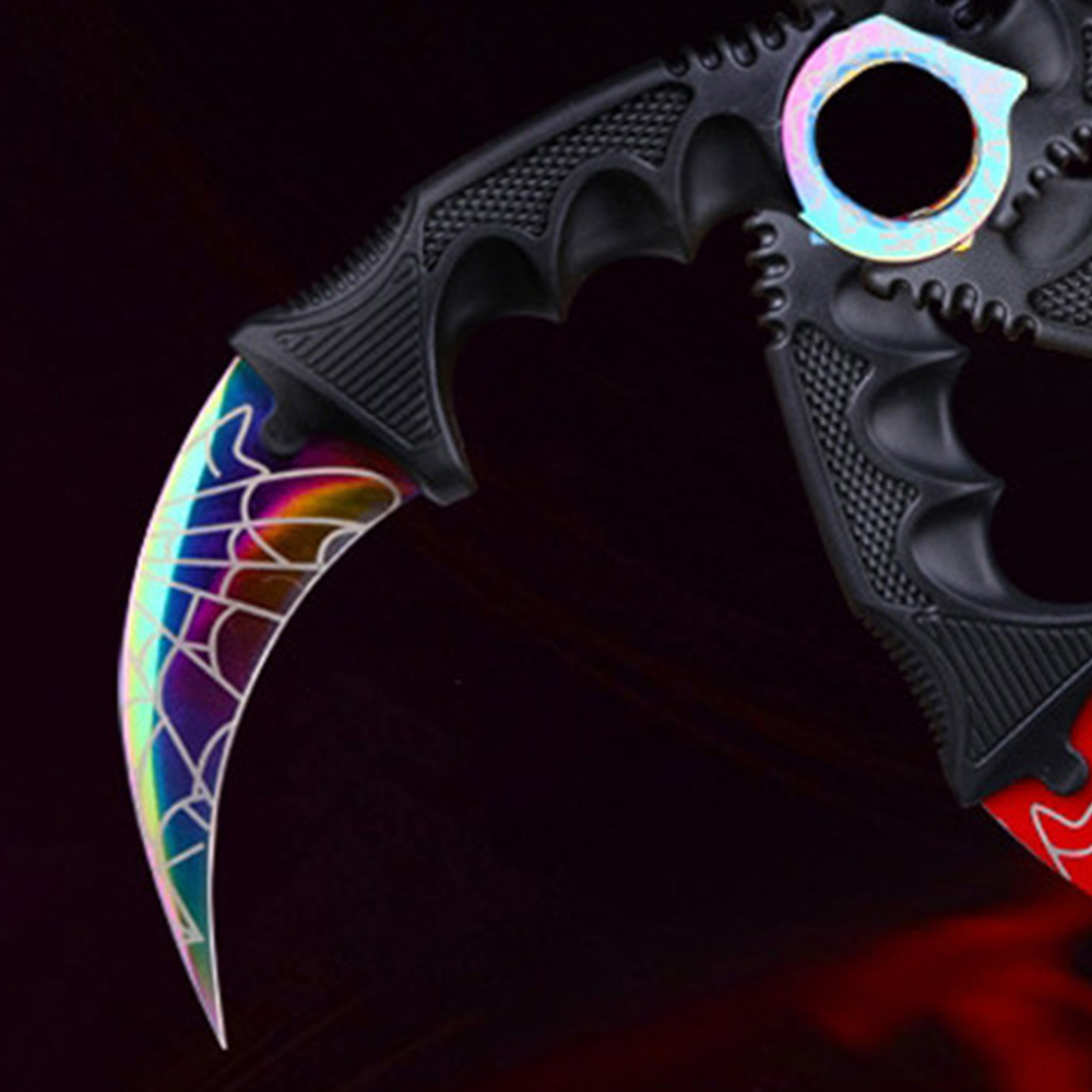 SMKD051 6/12PC Lionwolves Ｃlaw knife Survival Fixed Black Knife Camping Tactical Outdoor Hunting Knives