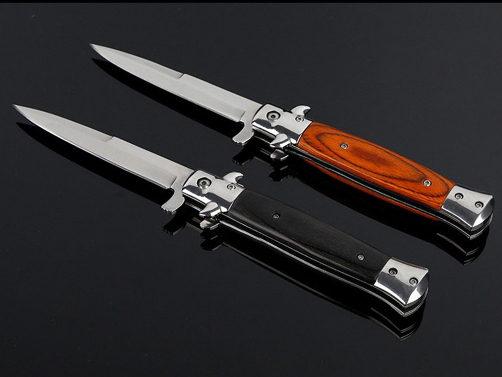 SMKD050 Lionwolves Spring Assisted Opening Outdoor Folding Knife Survival Tactical Knife Hunting Knife Pocket Knives