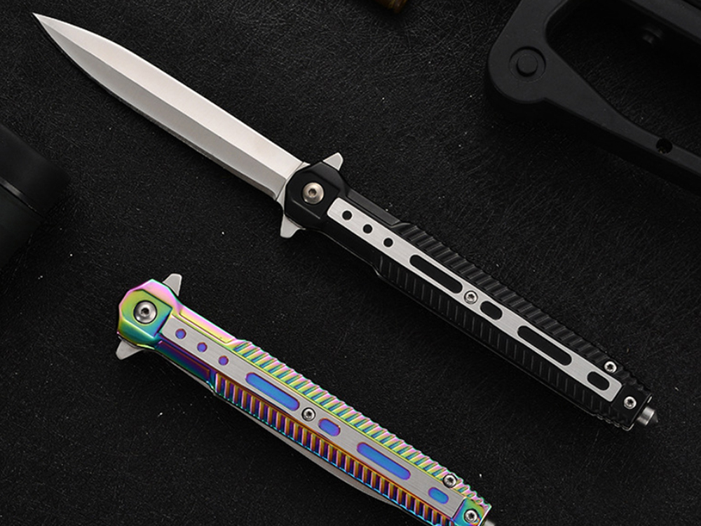 SMKD062 Lionwolves Spring Assisted Opening Outdoor Folding Knife Survival Tactical Knife Hunting Knife Pocket Knives