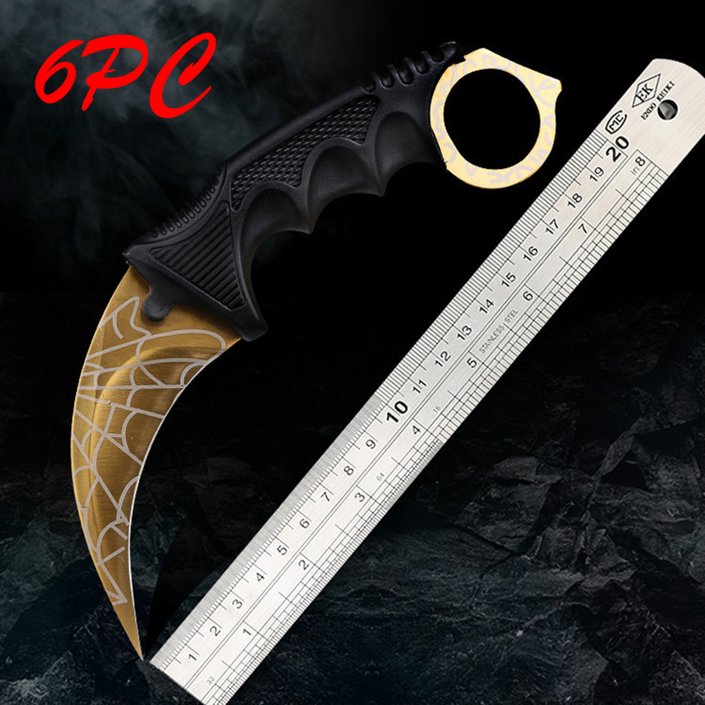 SMKD051 Lionwolves Ｃlaw knife Survival Fixed Black Knife Camping Tactical Outdoor Hunting Knives