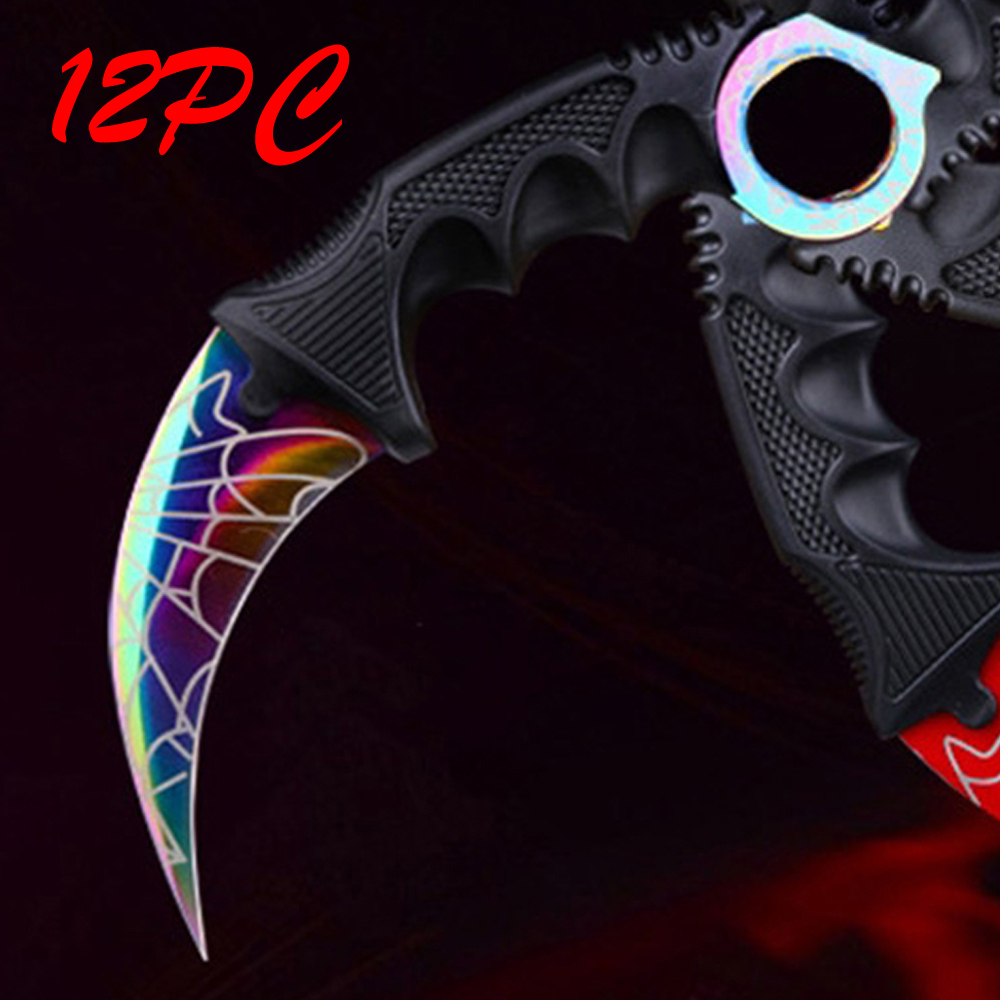 SMKD051 Lionwolves Ｃlaw knife Survival Fixed Black Knife Camping Tactical Outdoor Hunting Knives