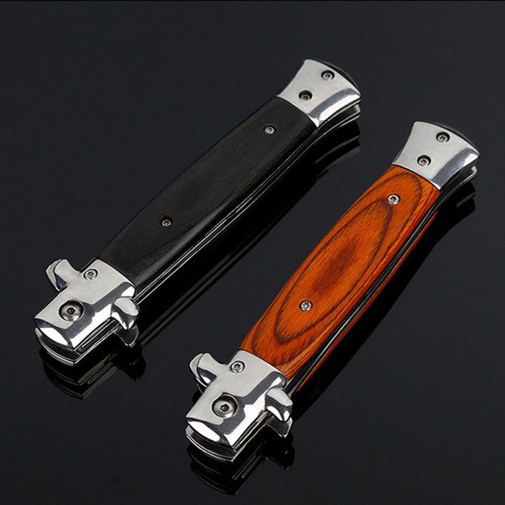 SMKD050 Lionwolves Spring Assisted Opening Outdoor Folding Knife Survival Tactical Knife Hunting Knife Pocket Knives