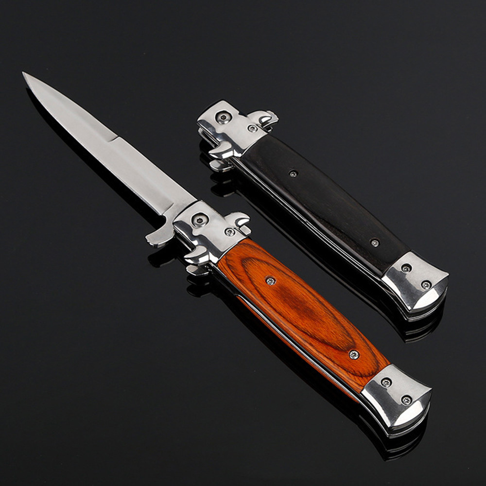 SMKD050 Lionwolves Spring Assisted Opening Outdoor Folding Knife Survival Tactical Knife Hunting Knife Pocket Knives