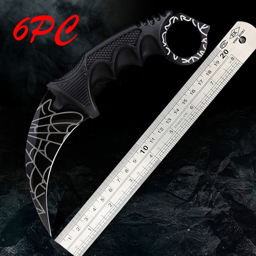 SMKD051 Lionwolves Ｃlaw knife Survival Fixed Black Knife Camping Tactical Outdoor Hunting Knives