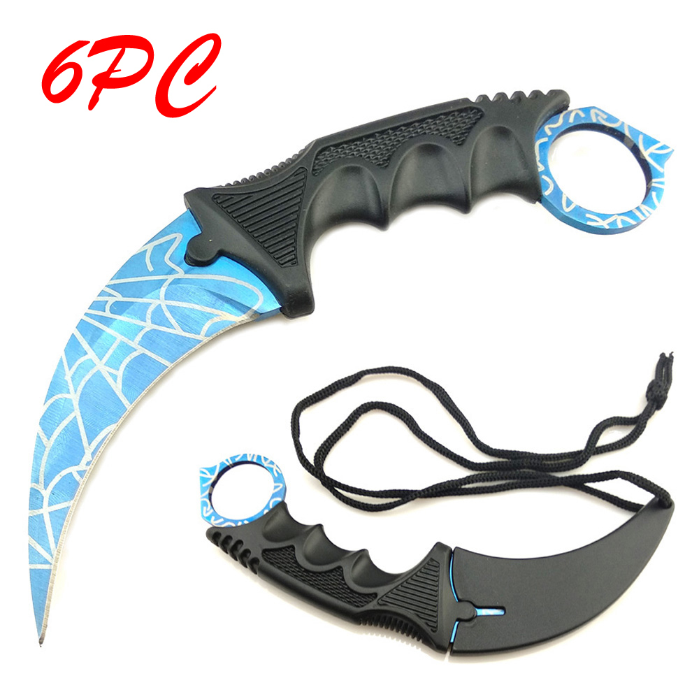 SMKD051 Lionwolves Ｃlaw knife Survival Fixed Black Knife Camping Tactical Outdoor Hunting Knives