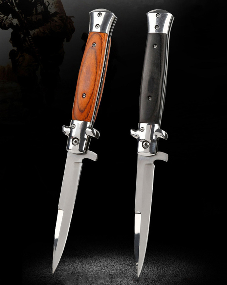 SMKD050 Lionwolves Spring Assisted Opening Outdoor Folding Knife Survival Tactical Knife Hunting Knife Pocket Knives