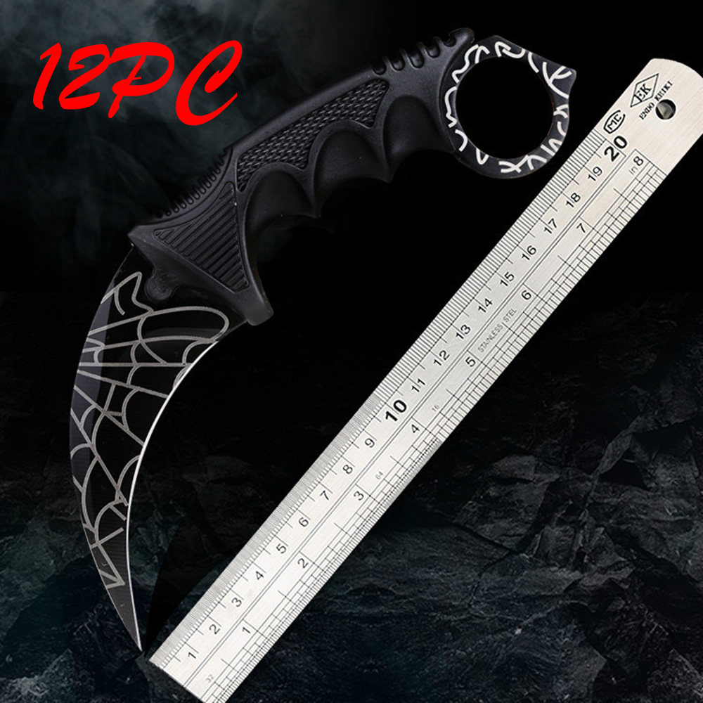 SMKD051 Lionwolves Ｃlaw knife Survival Fixed Black Knife Camping Tactical Outdoor Hunting Knives