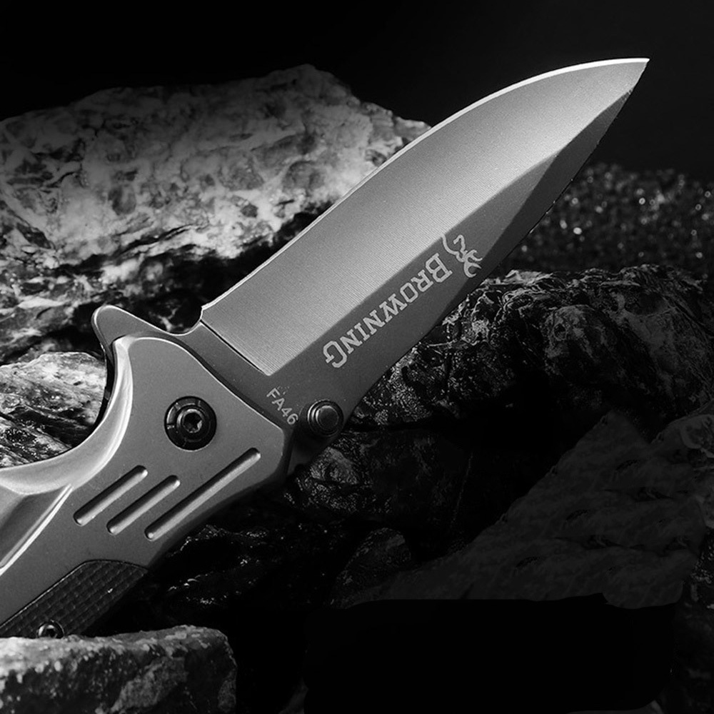 SMKD094 Browning Spring Assisted Opening Outdoor Folding Knife Survival Tactical Knife Hunting Knife Pocket Knives
