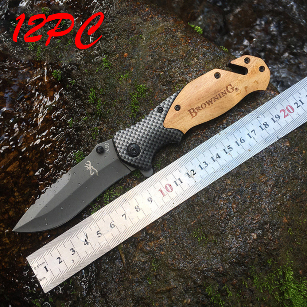 SMKD095 Browning Spring Assisted Opening Outdoor Folding Knife Survival Tactical Knife Hunting Knife Pocket Knives