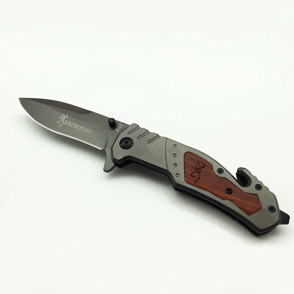 SMKD098 Browning Spring Assisted Opening Outdoor Folding Knife Survival Tactical Knife Hunting Knife Pocket Knives