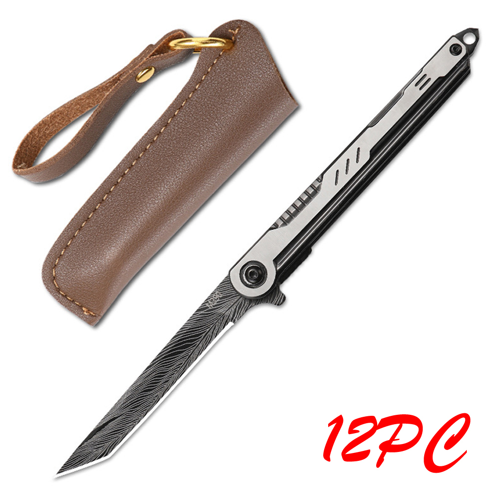 SMKD140 Lionwolves Spring Assisted Opening Outdoor Folding Knife Survival Tactical Knife Hunting Knife Pocket Knives