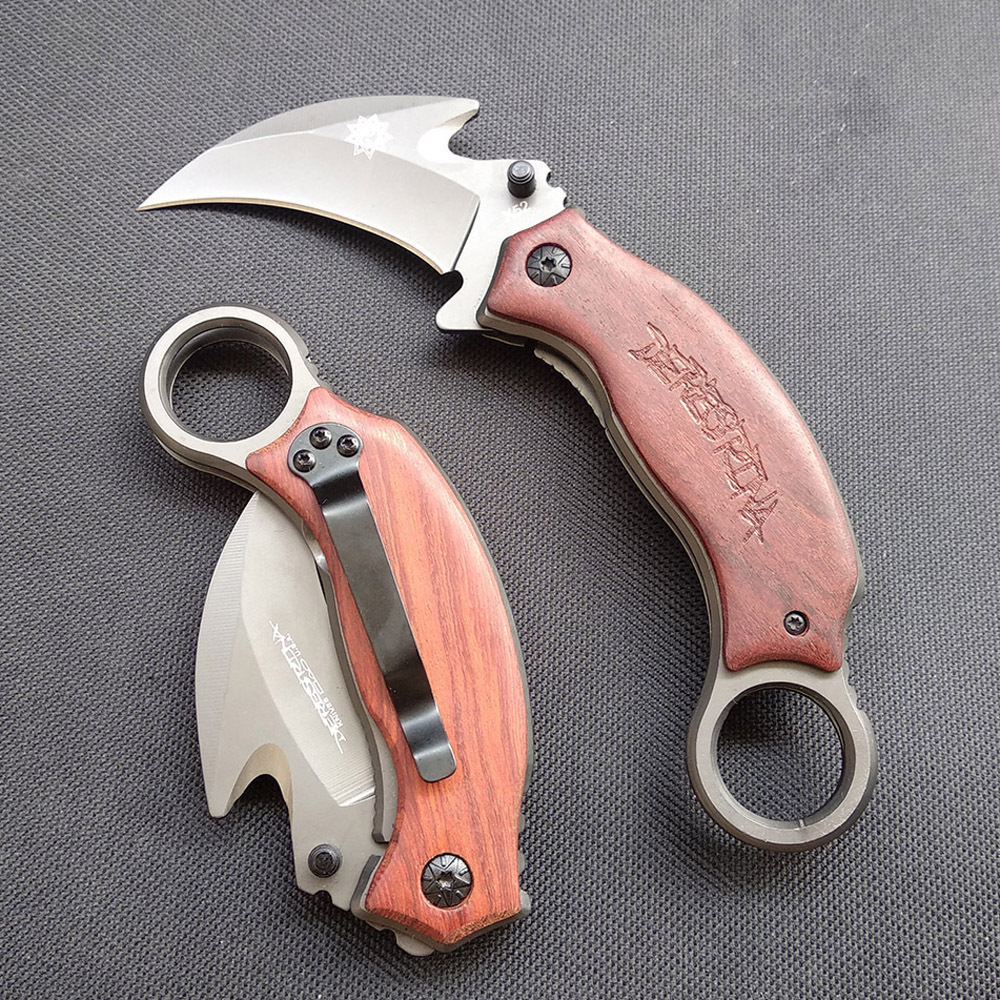 SMKD153 Lionwolves Camping Outdoor Folding Knife Survival Tactical Knife Hunting Knife Pocket Knives