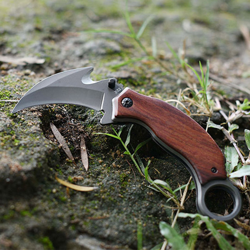 SMKD153 Lionwolves Camping Outdoor Folding Knife Survival Tactical Knife Hunting Knife Pocket Knives