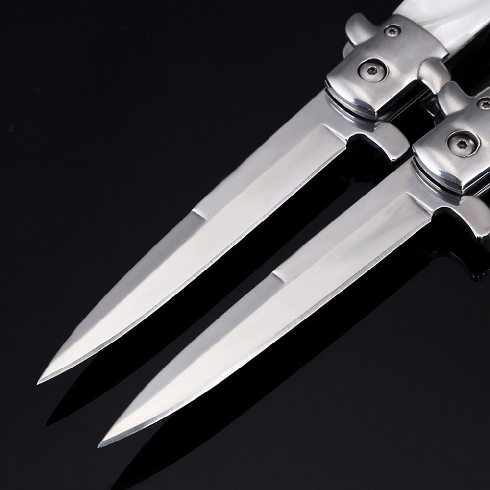 SMKD219 6/12PC Lionwolves Spring Assisted Opening Outdoor Folding Knife Survival Tactical Knife Hunting Knife Pocket Knives